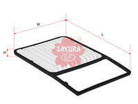 ไส้กรองอากาศ(ไส้กรอง) SAKURA, 17801-BZ050, A-3312, TOYOTA (124230)