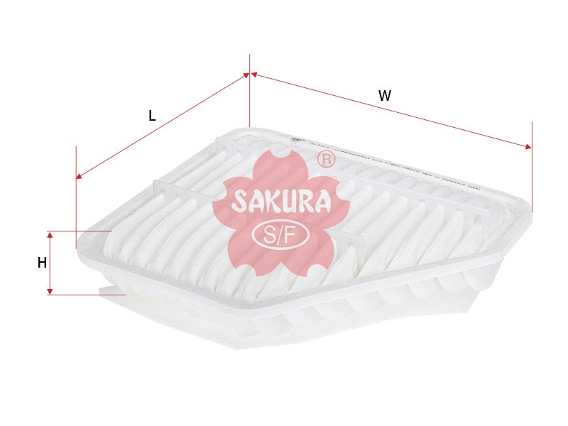 ไส้กรองอากาศ(ธาตุ) SAKURA, 17801-0R030, A-3314, TOYOTA (124194)