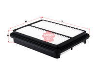 ไส้กรองอากาศ(ไส้กรอง) SAKURA, 17801-87104-000, A-3320, TOYOTA (124343)