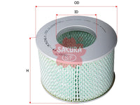 SAKURA,, Air Filter (Element), 17801-61030, A-33261, TOYOTA