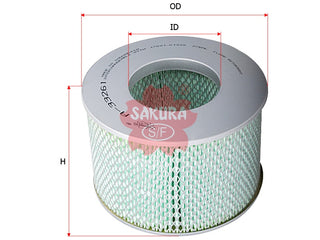 SAKURA,, Air Filter (Element), 17801-61030, A-33261, TOYOTA