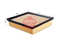 Air Filter (Element)၊ SAKURA၊ 17801-31160၊ A-33450၊ TOYOTA (124091)