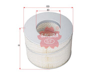 ไส้กรองอากาศ(ไส้กรอง) SAKURA, AY120-TY086, A-3370, TOYOTA (123983)