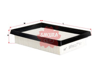 ไส้กรองอากาศ(ไส้กรอง) SAKURA, 17801-21060, A-33750, TOYOTA (123763)
