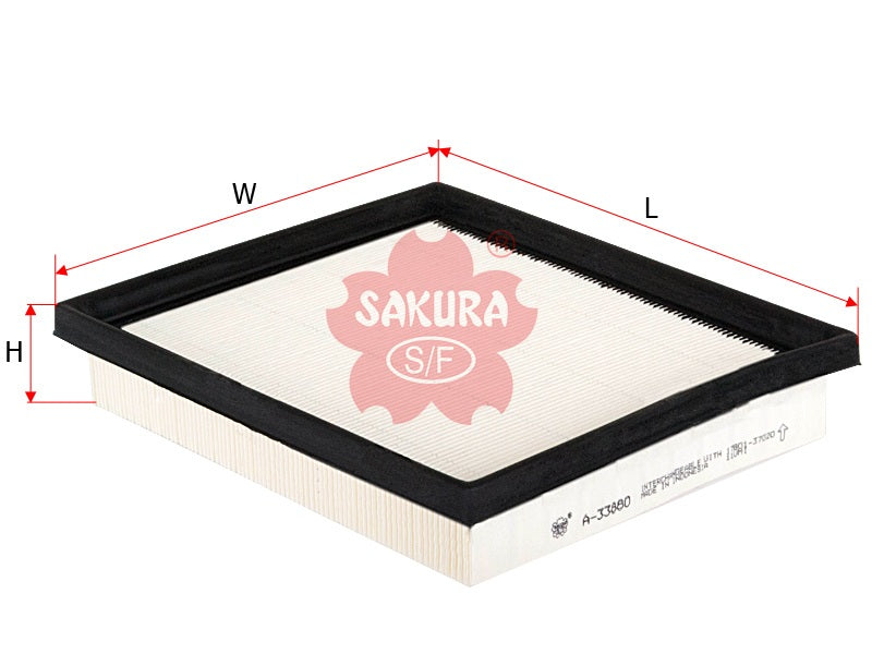 SAKURA,, Air Filter (Element), V9112-0048, A-33880, TOYOTA