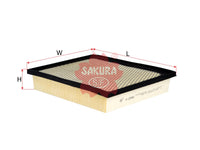ไส้กรองอากาศ(ไส้กรอง) SAKURA, 17801-38050, A-33950, TOYOTA (124078)