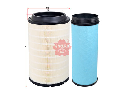 SAKURA,, Air Filter (Element), 1531311981208+1531311981209, A-38030-S, FAW