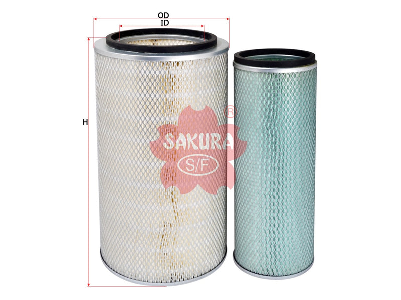 ไส้กรองอากาศ(Element), SAKURA, A751-020+A751-030, A-38150-S, YUTONG (122917)