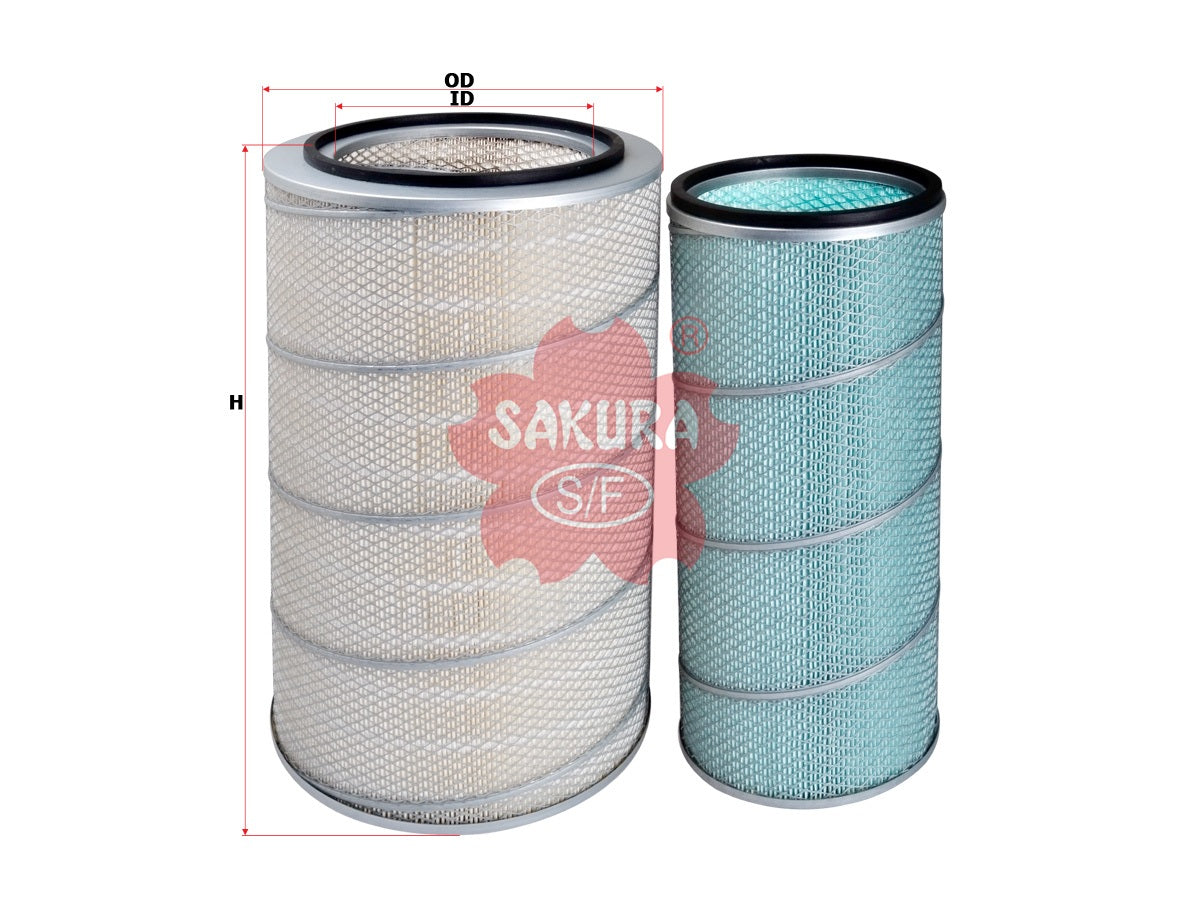 Air Filter (Element), SAKURA, 500190703SET, A-45230-S, IVECO (125788)