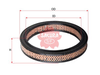 SAKURA,, Air Filter (Element), 84DA9601A3A, A-5013, FORD