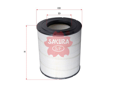 SAKURA,, Air Filter (Element), F6HZ 9601 BC, A-5023, FREIGHTLINER