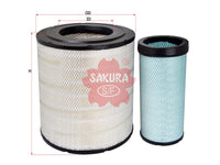 SAKURA,, Air Filter (Element), F1HZ 9601 B SET, A-5025-S, FORD