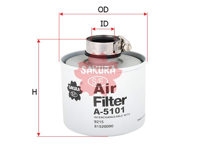 กรองอากาศ(Spin-On), SAKURA, CR9215, A-5101, VOLVO (123386)
