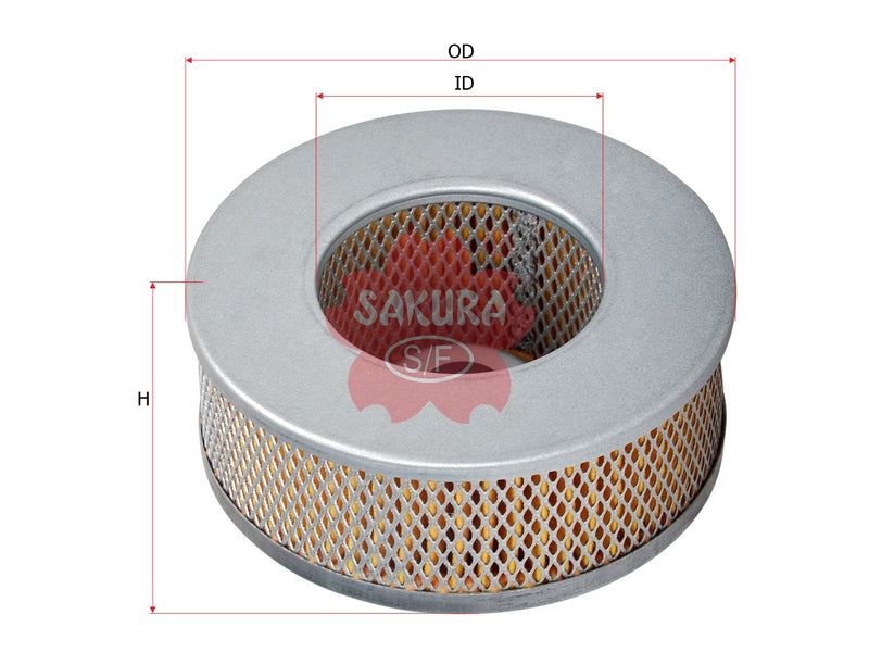 ไส้กรองอากาศ(ไส้กรอง) SAKURA, 114250-12580, A-5206, KOMATSU (125486)