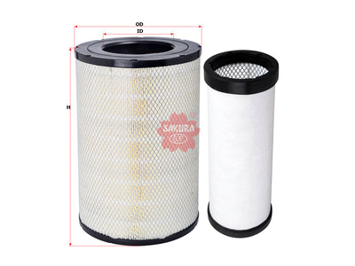 SAKURA,, Air Filter (Element), A63 452 803 06+A63 452 802 06, A-5330-S, VOLKSWAGEN