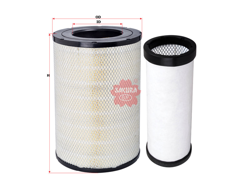 SAKURA,, Air Filter (Element), A63 452 803 06+A63 452 802 06, A-5330-S, VOLKSWAGEN