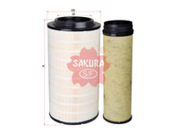 SAKURA,, Air Filter (Element), 004 094 35 04+476 094 01 04, A-5331-S, MERCEDES-BENZ