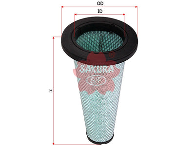 SAKURA,, Air Filter (Element), 870728N, A-5442, INTERNATIONAL TRUCKS