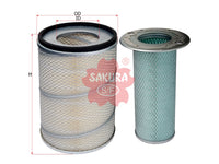 Air Filter (ဒြပ်စင်)၊ SAKURA၊ 7W-5389+8N-4901၊ A-55071-S၊ CATERPILLAR (126528)