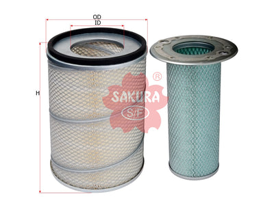 ไส้กรองอากาศ(ไส้กรอง) SAKURA, 7W-5389+8N-4901, A-55071-S, CATERPILLAR (126528)