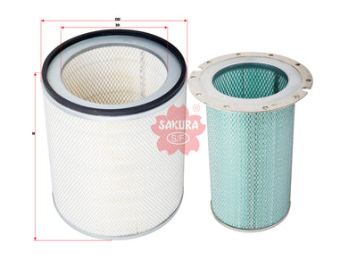 SAKURA,, Air Filter (Element), 7W-5313+1P-8482, A-5521-S, CATERPILLAR
