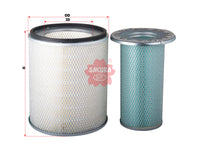 Air Filter (ဒြပ်စင်)၊ SAKURA၊ 4M-9334+9S-9972၊ A-5522-S၊ CATERPILLAR (124540)