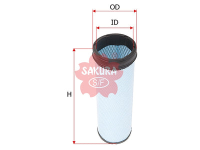 ไส้กรองอากาศ(ไส้กรอง) SAKURA, KBH0922, A-5538, HITACHI (125680)
