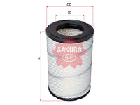 SAKURA,, Air Filter (Element), KBH0921, A-5539M, HITACHI