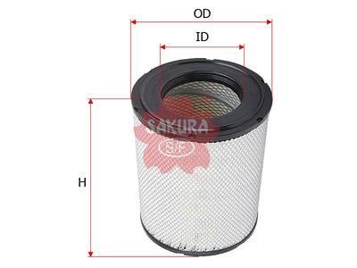 SAKURA,, Air Filter (Element), AY120-UD502, A-5539, HITACHI