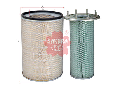 SAKURA,, Air Filter (Element), 7M-9045+9M-9046, A-5544-S, CATERPILLAR