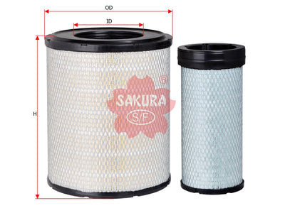 SAKURA,, Air Filter (Element), 6I-2501+6I-2502, A-5549M-S, CATERPILLAR