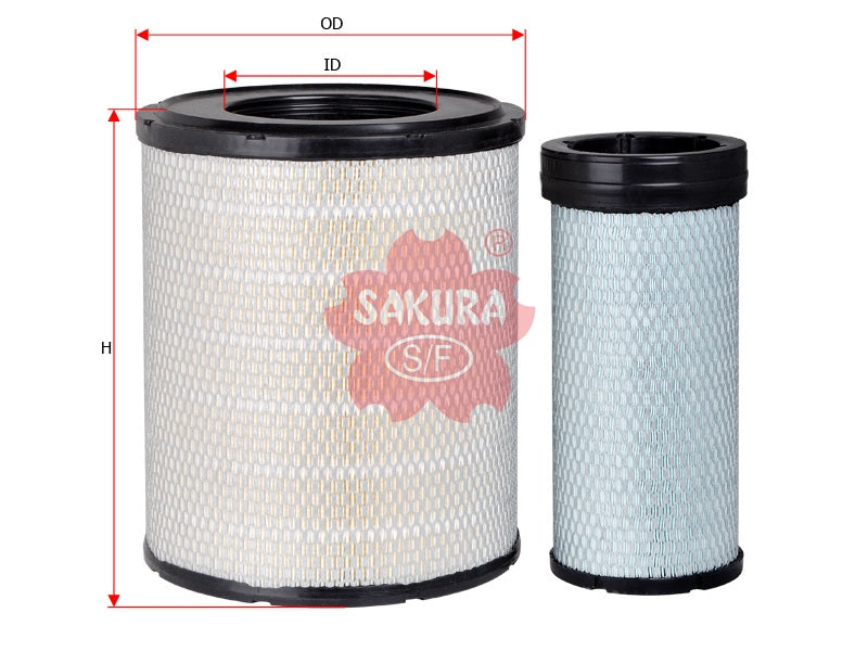 SAKURA,, Air Filter (Element), 6I-2501+6I-2502, A-5549M-S, CATERPILLAR