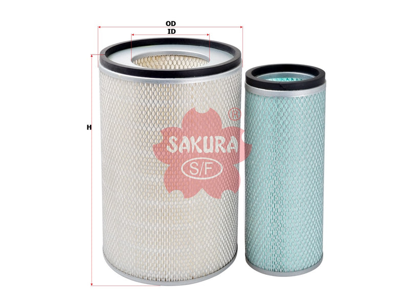 ไส้กรองอากาศ(ไส้กรอง) SAKURA, 6115-81-7602, A-5604-S, KOMATSU (123194)