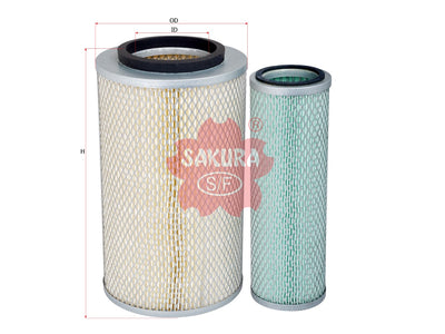 SAKURA,, Air Filter (Element), 6141-81-7030, A-5608-S, KOMATSU