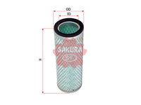SAKURA,, Air Filter (Element), 91461-11400, A-5621, KOMATSU
