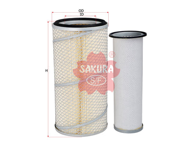SAKURA,, Air Filter (Element), 3200010+3200020, A-5628-S, HITACHI