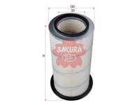 Air Filter (ဒြပ်စင်)၊ SAKURA၊ 2474-9053A၊ A-5639၊ KOMATSU (124884)