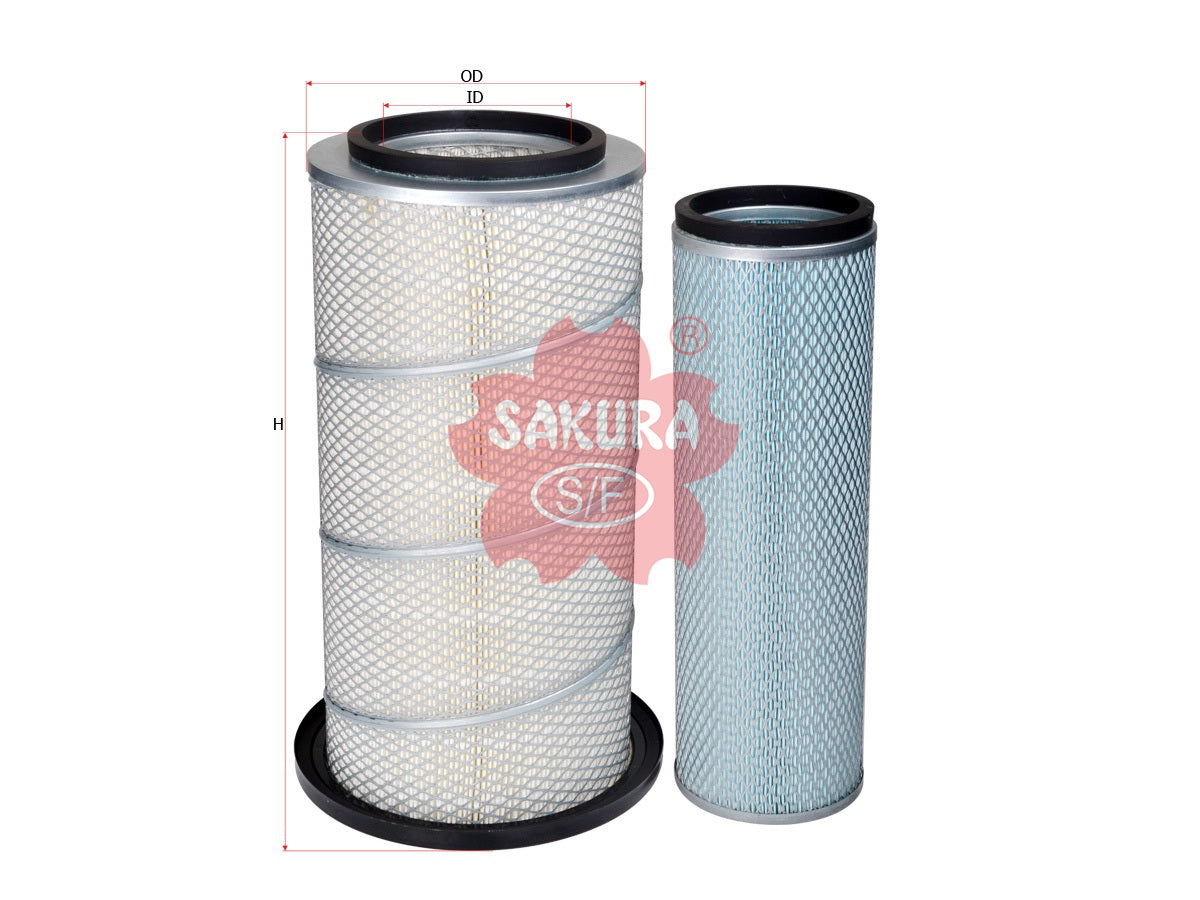 Air Filter (ဒြပ်စင်)၊ SAKURA၊ 600-181-6740၊ A-5654-S၊ KOBELCO (124883)