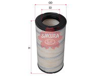 ไส้กรองอากาศ(ไส้กรอง) SAKURA, AT178516, A-5666, JOHN DEERE (126737)