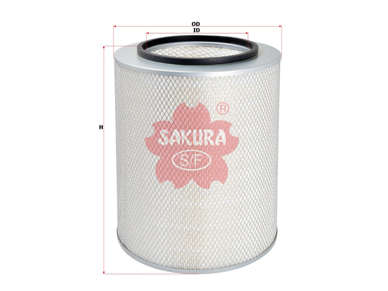 กรองอากาศ(ธาตุ) SAKURA, V1114914, A-5714, INTERNATIONAL TRUCKS (126031)