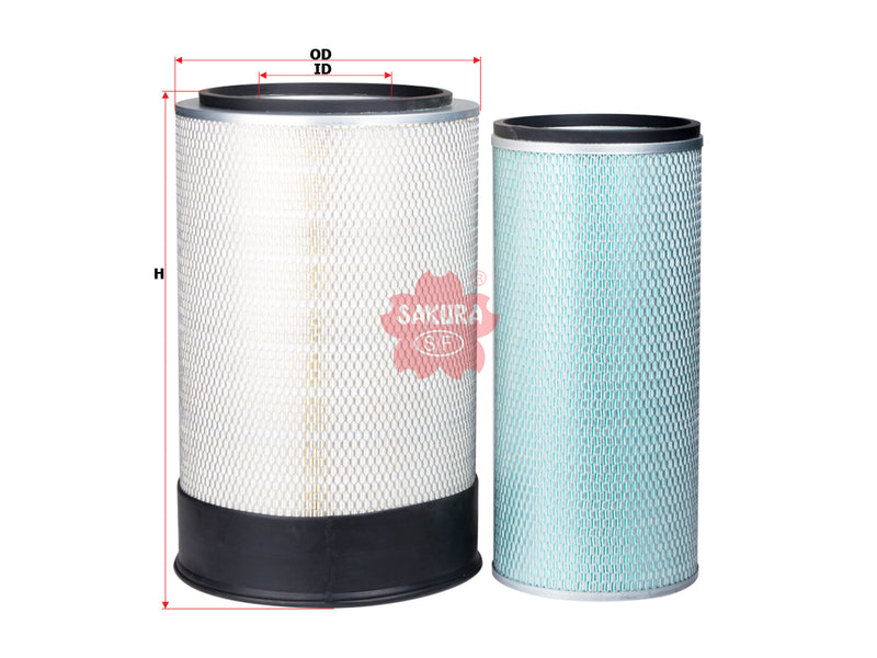 SAKURA,, Air Filter (Element), 1109ZB1SET2, A-57270-S, KING LONG