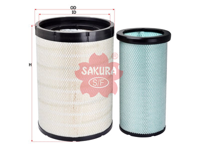 SAKURA,, Air Filter (Element), 1109-03726+1109-03726, A-57400-S, YUTONG
