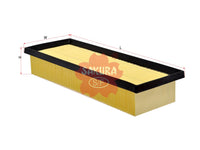 SAKURA,, Air Filter (Element), 17801-36010, A-59100, TOYOTA