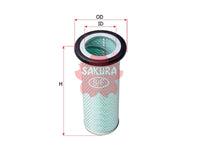 SAKURA,, Air Filter (Element), 16546-99409, A-6008, INGERSOLL RAND