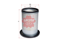 SAKURA,, Air Filter (Element), 3EE0221320, A-6015, ISUZU