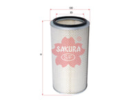 ไส้กรองอากาศ(ไส้กรอง) SAKURA, 16546-99200, A-6106, NISSAN (125072)