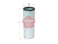 ไส้กรองอากาศ(ไส้กรอง) SAKURA, 16546-97002, A-6107, NISSAN (125069)