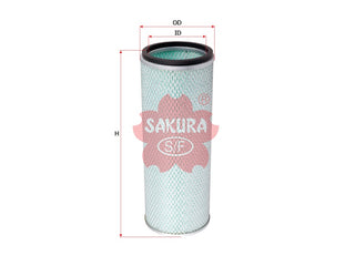 SAKURA,, Air Filter (Element), 16546-97002, A-6107, NISSAN