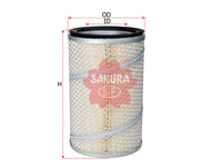 SAKURA,, Air Filter (Element), V9112-Z203, A-6111, ISUZU