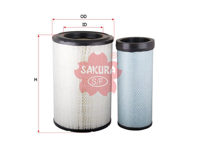 SAKURA,, Air Filter (Element), 16546-99318+16546-99319, A-6115-S, UD TRUCKS